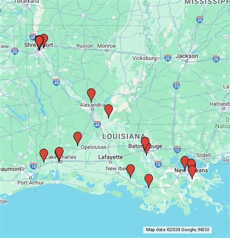 Casino Louisiana Mapa