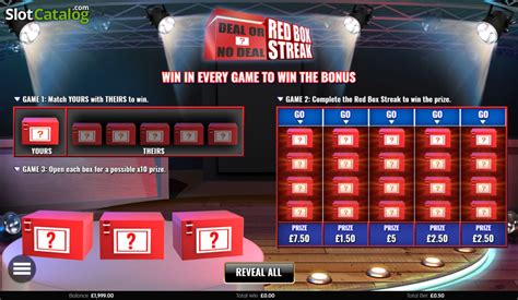 Deal Or No Deal Red Box Streak Betsson