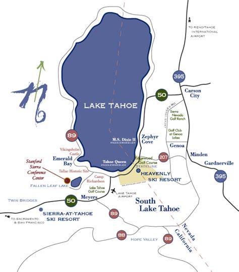 Lake Tahoe Casino Resorts Mapa
