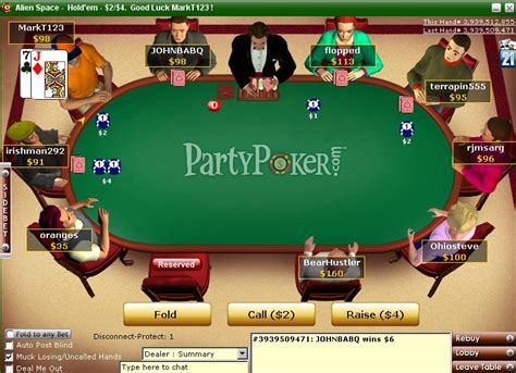 O Party Poker Mega Sobreposicao