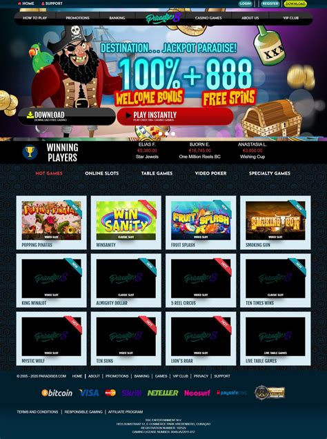 Paradise 8 Casino Codigo Promocional