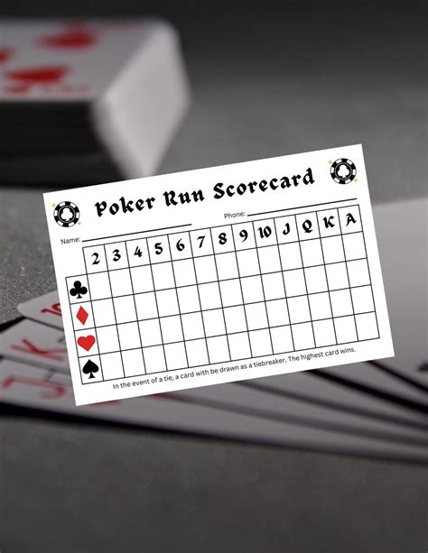 Printable Poker Run Folhas