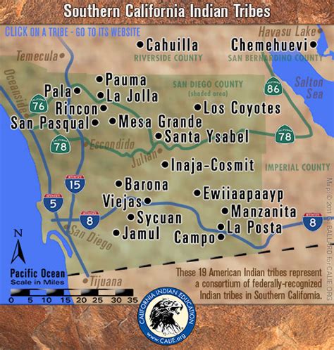 San Diego Cassinos Indigenas Mapa